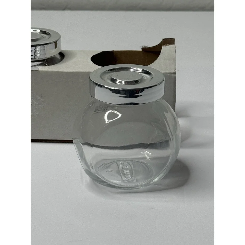 IKEA RAJTAN GLASS SPICE Storage JAR CONTAINER 5oz. Cooking Capacity NEW 4 in Set